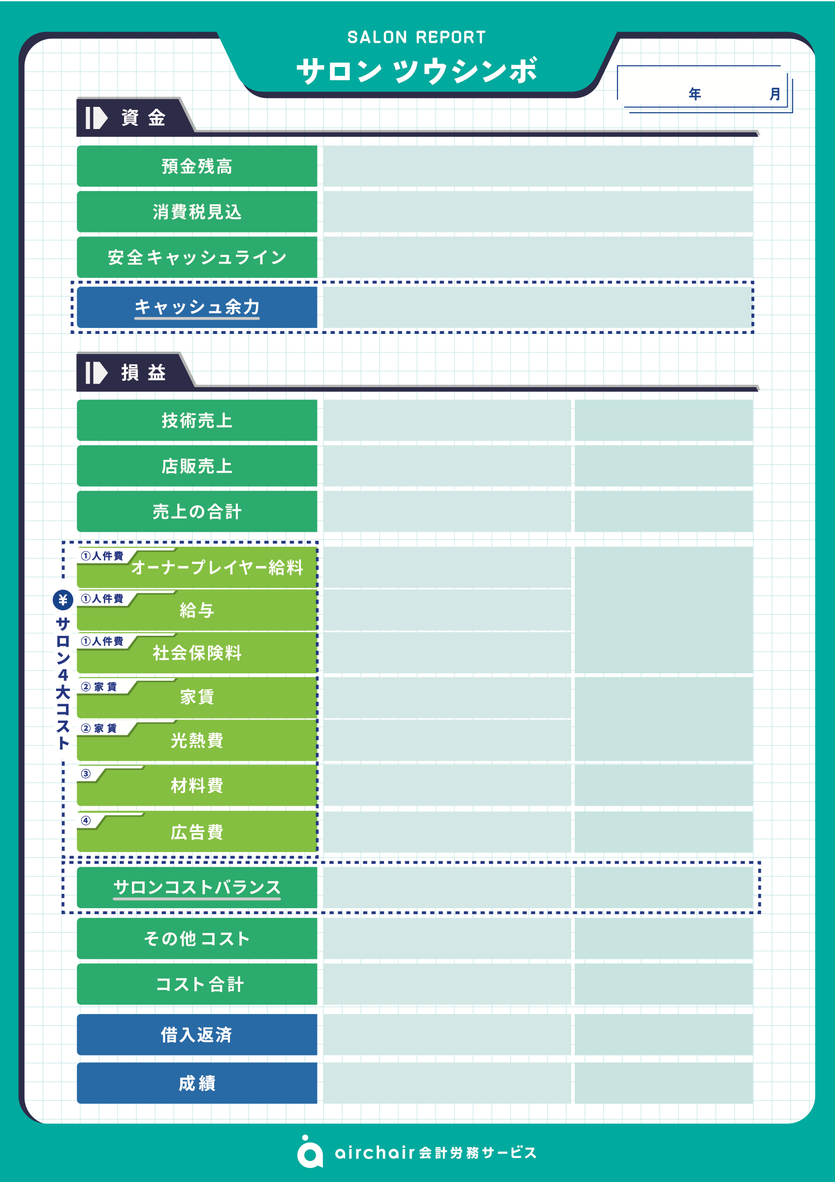 サロンツウシンボの出力イメージ